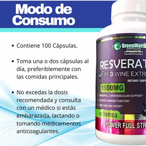 RESVERATROL GREEN WORLD X3