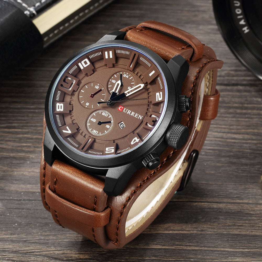 RELOJ CURREN 8225 EN CUERO