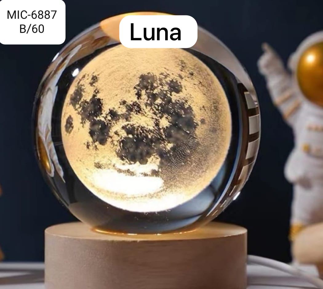 Lampara Esfera Bola De Cristal Luna