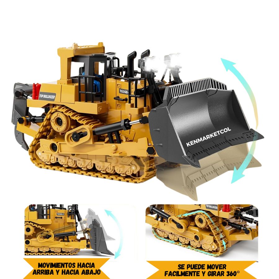 Bulldozer Control Remoto Metal